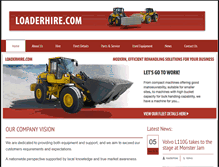 Tablet Screenshot of loaderhire.com